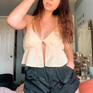 Pastel Yellow Flowy Top